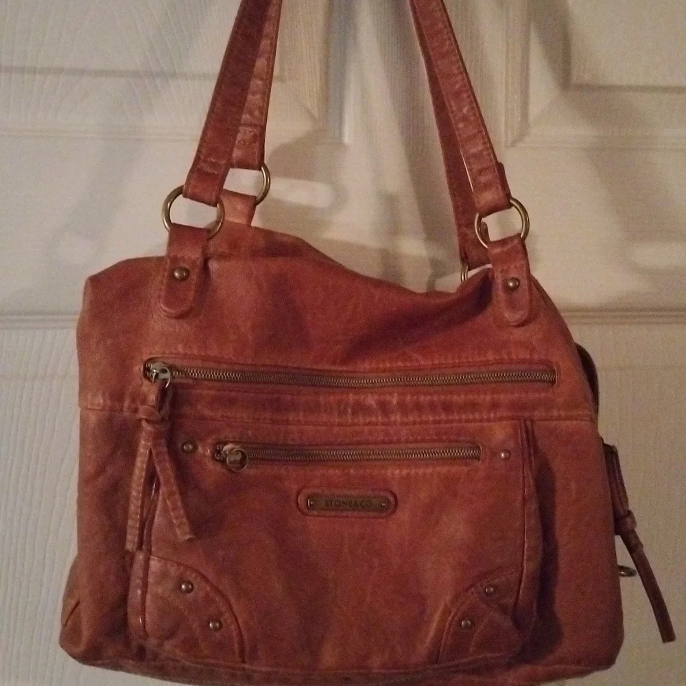 Stone & Co. Brown soft Faux leather bag 13 x 10